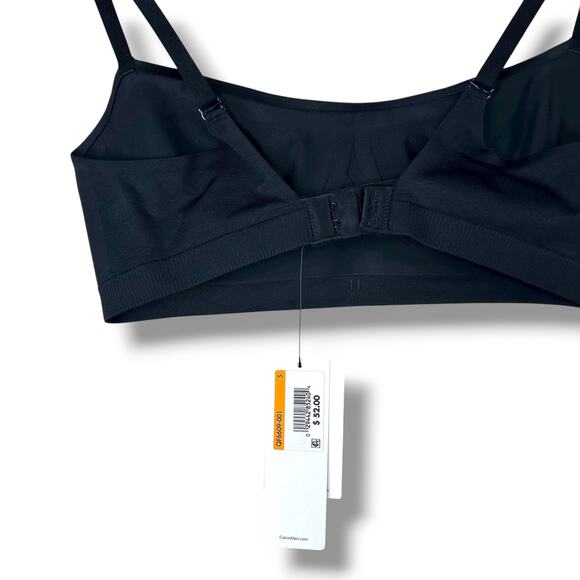 Calvin Klein NWT Black Fusion Bonded Flex Unlined Balconette Bralette Bra Small - Picture 9 of 11